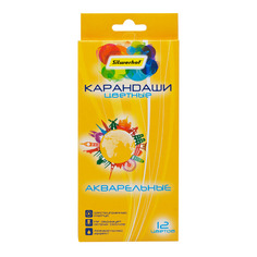 Упаковка карандашей цветных Silwerhof Солнечная коллекция дерево 7.2мм 12 цв.