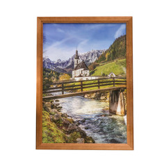 Фоторамка 21х30 (7N92) орех (пластиковый экран) 1410301 Sima Land