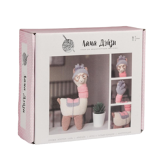 Мягкая игрушка Лама Дэйзи набор для вязания амигуруми 17 × 5 × 15 см Арт Узор
