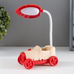 Настольная лампа Машинка LED 5Вт USB бежево-красный 6,5х11х17 см Risalux