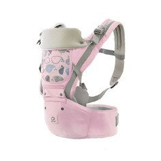 Рюкзак-слинг хипсит кенгуру для переноски детей розовый Good Store24