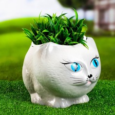 Фигурное кашпо Мурзик 3л Кунгурская керамика