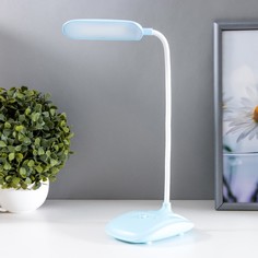 Лампа настольная Симпл LED 1 режим 3В на батарейках голубой 42,5х13,5х10 см Risalux