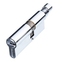Цилиндр Palladium C BK CP 80 (35х45) мм ключ/вертушка хром