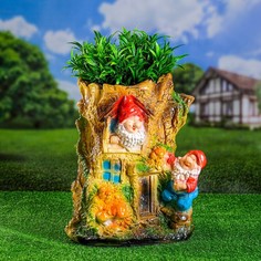 Фигурное кашпо Пень дом 44см Хорошие сувениры