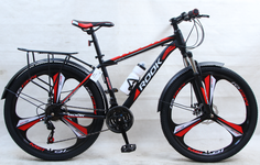 Велосипед 26 ARIA MS264D (DISK) (21-ск.) (ЛИТЫЕ ДИСКИ) черный/красный (рама 17)