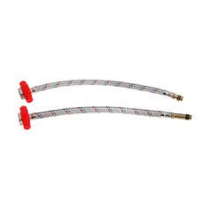 Подводка гибкая для смесителя ZEIN, гайка 1/2", штуцер М10, 30 см, набор 2 шт