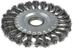 Щетка металлическая для УШМ ЛОМ, плоская, посадка 22 мм, 125 мм