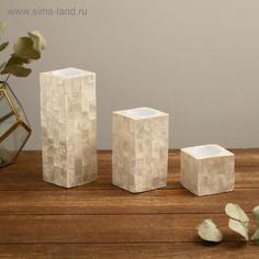 Набор подсвечников Васка 15х15х5 см (3 шт) No Brand