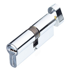 Цилиндр Palladium C BK CP 80 (40х40) мм ключ/вертушка хром