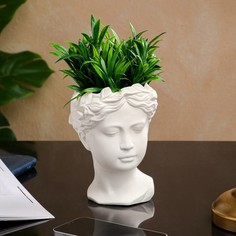 Кашпо Афина, белое, матовое, керамика, 19 см, 1.1 л