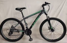 Велосипед 27.5 CANDY MS271D (DISK) (24-ск.) серый/зеленый (рама 19)