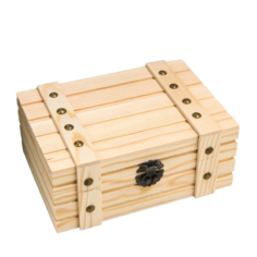 Шкатулка дерево под роспись Ящик с заклёпками 85х188х138 см No Brand