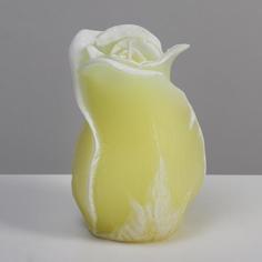 Свеча фигурная ароматическая Роза, 8х12,5 см, грейпфрут, желтая Trend Decor Candle