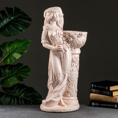 Фигура с кашпо Девушка у колонны состаренный 64см Хорошие сувениры
