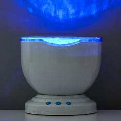 Ночник-проектор Модерн LED USB многорежимный бело-синий 13,5х13,5х12,5 см Risalux