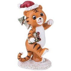 Фигурка новогодняя Lefard Тигренок 162-913 5,5х4,5х9 см коричневый