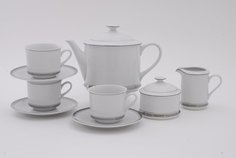 Leander Сервиз чайный Сабина Изящная платина, 15 пр.