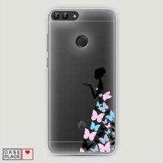 Чехол Awog "Платье из бабочек" для Huawei P Smart