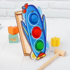 Стучалка-сортер «Самолёт», с молотком, МИКС Wood Land