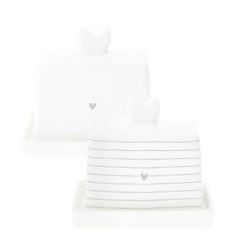 Масленка White/heart, Цвет: Серый, Вариант: Без полосок Мята
