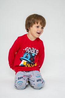 Пижама детская Веселый малыш 382170 цв. красный р. 104