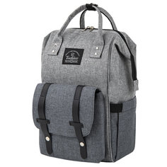 Рюкзак для мамы Brauberg MOMMY, крепления для коляски, серый, 41x24x17 см, 270818