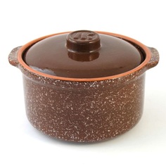 Горшок- сотейник 1,0л (мрамор коричневый) (12) 1ГС3мк-2 No Brand