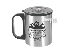 Термокружка Командор Настоящий мужчина 170ml 2373397 No Brand