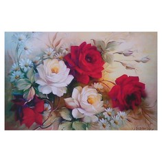 Алмазная мозаика «Винтажный букет» 29×19см 39 цветов Milato