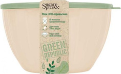 Салатник Green Republic 1,7л с крышкой лён No Brand