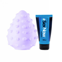 Набор мастурбатор мини, фиолетовый 7 см и интимная гель смазка SexNow Classic 50 мл