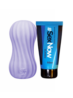 Набор мастурбатор нереалистичный 8 см и интимная гель смазка SexNow Classic 50 мл