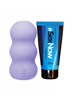 Набор мастурбатор нереалистичный 18 см и интимная гель смазка SexNow Classic 50 мл