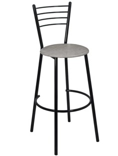 Стул для кафе СоюзРегионПоставка Джокер (каркас черный) Искусственная кожа Стандарт серая