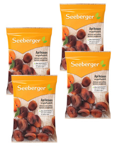 Абрикосы Seeberger Сушеные Несульфитированные 125 г - 4 шт