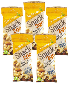 Смесь обжаренных соленых ядер арахиса, миндаля и кешью Seeberger 50 гр. x 5
