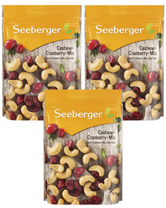 Смесь обжаренных ядер кешью и мягкой клюквы с сахаром Seeberger 150 гр. - 3 шт
