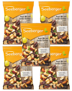 Смесь Seeberger из Обжаренных Ядер Орехов и Темного Изюма Джамбо 150 гр. x 5