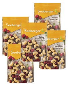 Смесь обжаренных ядер кешью и мягкой клюквы с сахаром Seeberger 150 гр. - 5 шт
