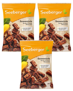 Бананы Seeberger Сушеные, Кусочки 200 г - 3 шт