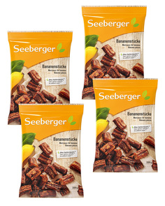 Бананы Seeberger Сушеные, Кусочки 200 г - 4 шт