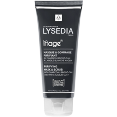 Очищающая маска для лица с углем и белой глиной Liftage Masque Lysedia