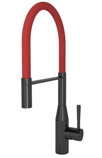 Смеситель Seaman Visconti SSL-7671 Gun Light & Red - Светлая оружейная сталь