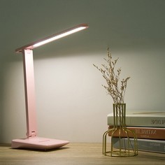 Настольная светодиодная лампа, три уровня яркости, сенсорное включение (Цвет: Розовый ) No Brand