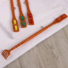 Массажер - чесалка, двусторонний, универсальный, 2 колеса, микс Onlitop