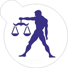Трафарет для мастики/марципана Зодиак Весы М229 No Brand