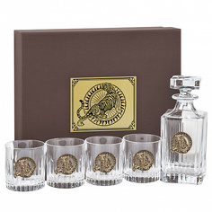 Набор для крепких напитков Город подарков Тигр (4 бокала + штоф) 10059298