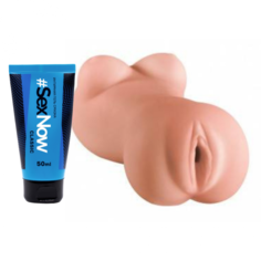 Набор Мастурбатор для мужчин Грудь и Киска + интимная гель смазка для SexNow Classic 50 мл