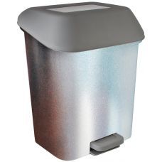 Контейнер для мусора 15л Пластик Репаблик SV4160МТЛ с педалью Декор металлик Plastic Republic